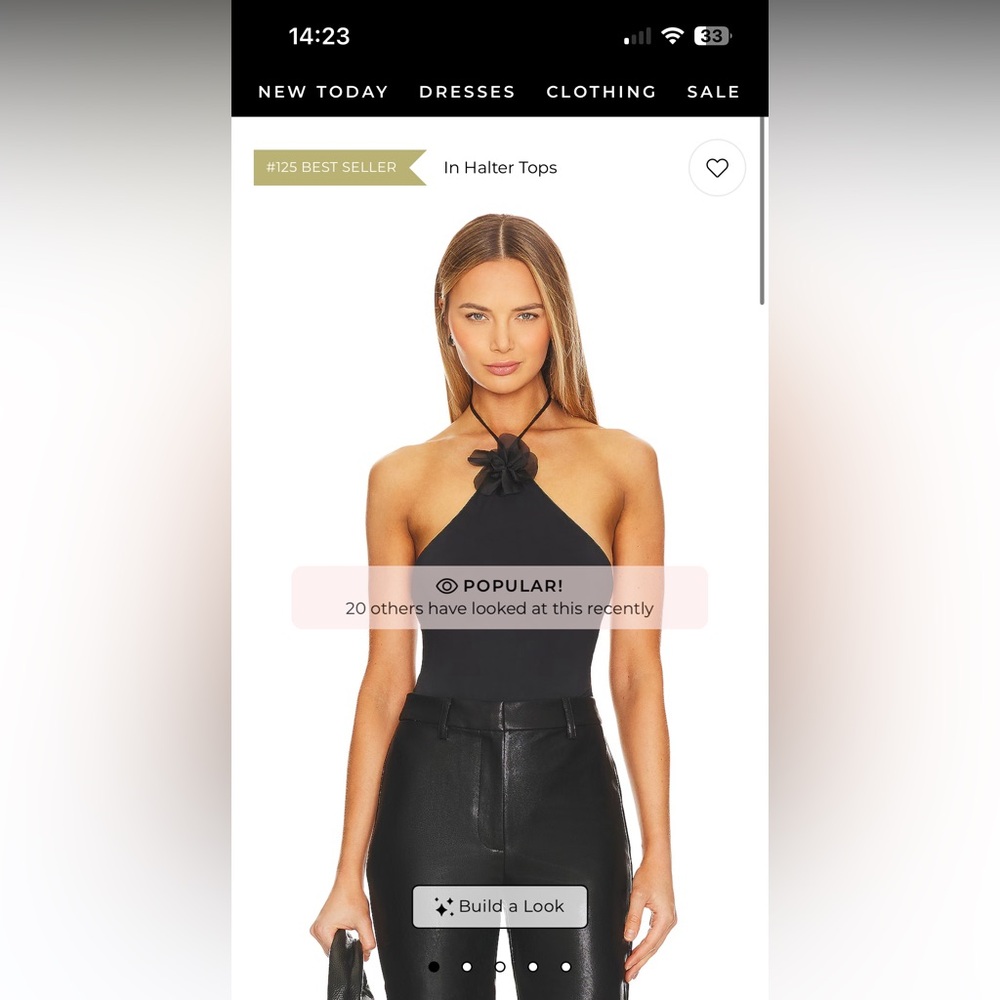 Bardot Black Halter Blouse